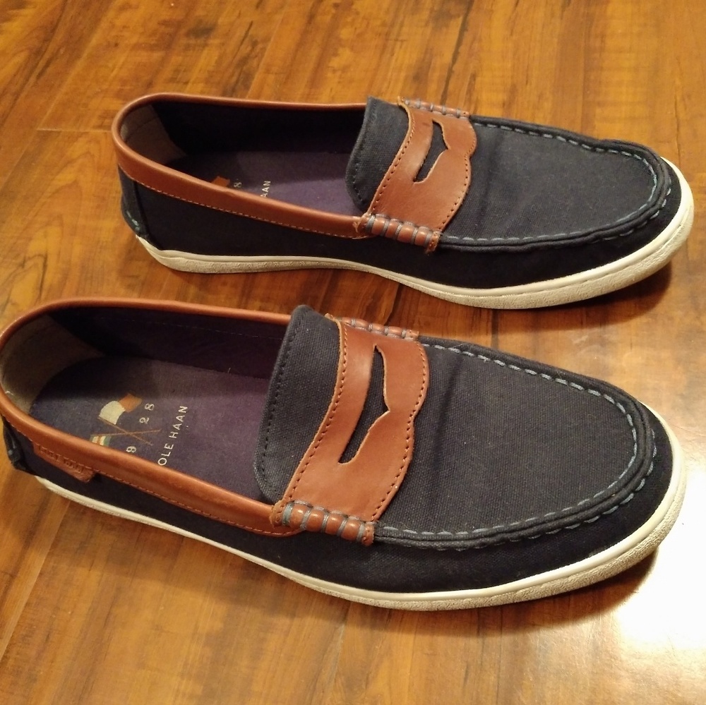 Cole Haan Shoe Navy/Brown Leather